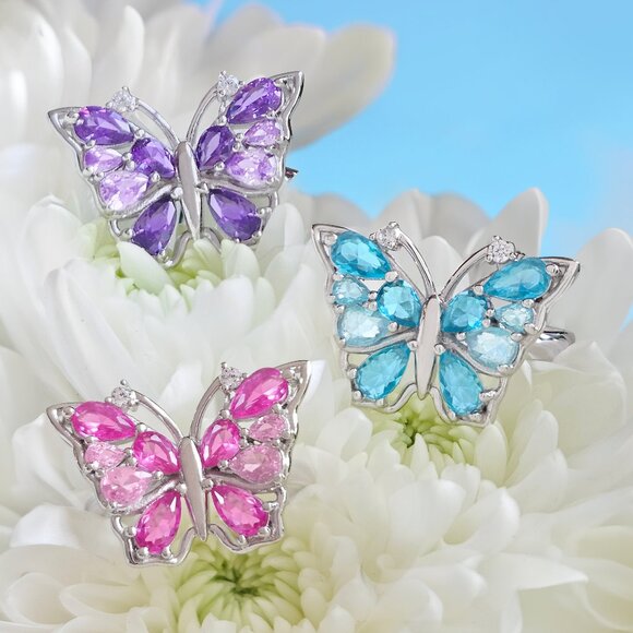 NEW DayDreamer Butterfly Ring Collection - 925 Sterling Silver Ring SIZE 7 - Picture 1 of 9